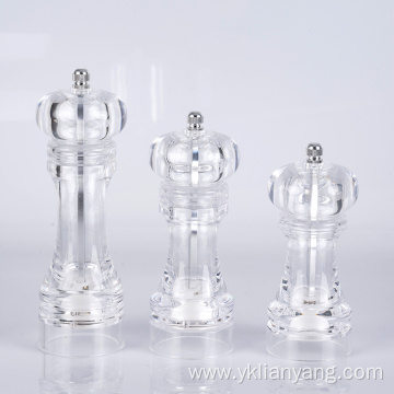 Acrylic pepper grinder and transparent pepper mill